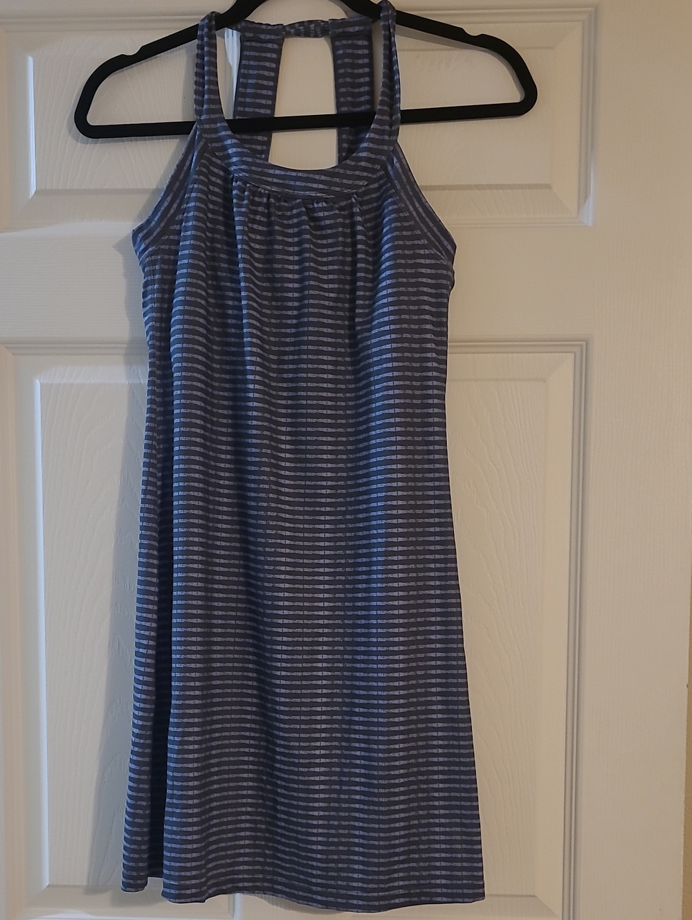 Prana Blue and White Striped Racerback Sundress